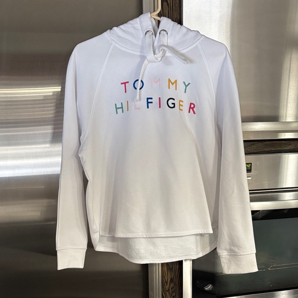 Tommy Hilfiger Multicolor Logo White Hoodie
